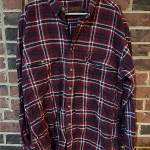 Browning Red and White Plaid Long-Sleeve Button-Down Shirt